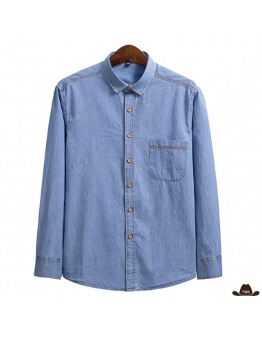 Chemise de Western en Denim les muscles